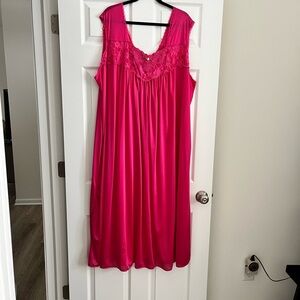 Only Necessities Vibrant Pink Lace Chemise